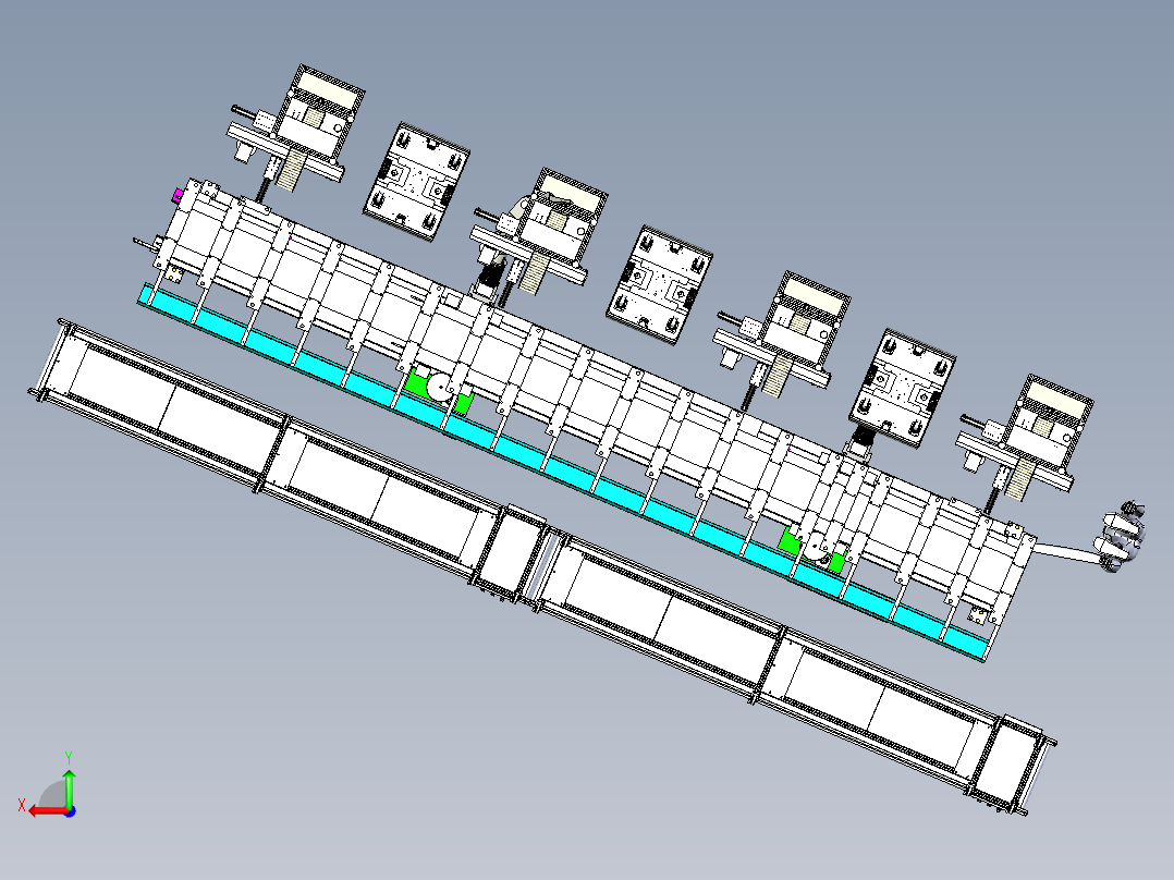 轴承的自动化检测与分拣模拟后视图