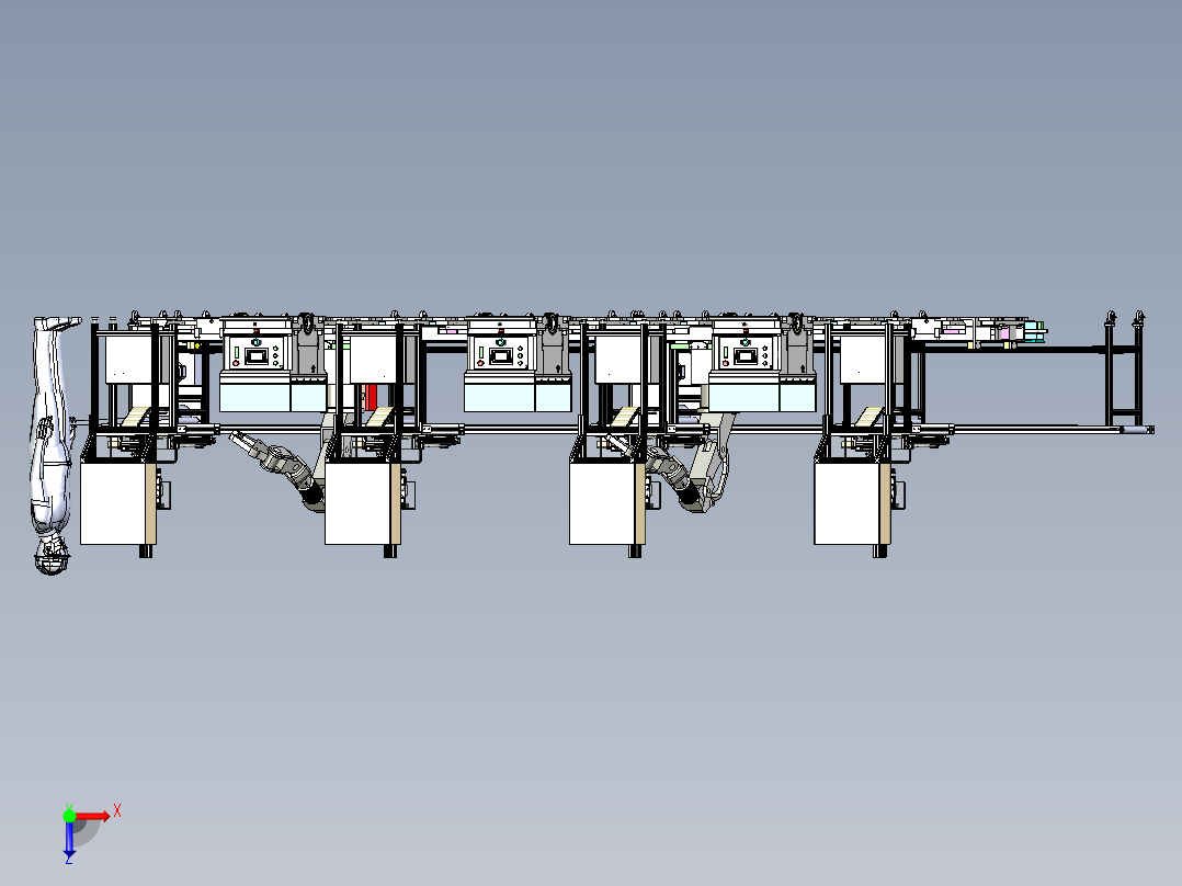 轴承的自动化检测与分拣模拟俯视图