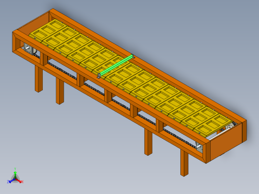1出3机架产品输送链主视缩略图