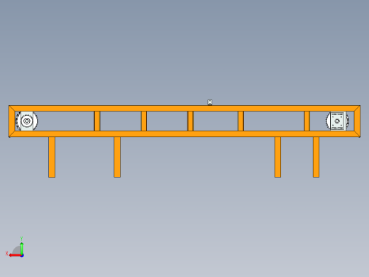 1出3机架产品输送链后视缩略图
