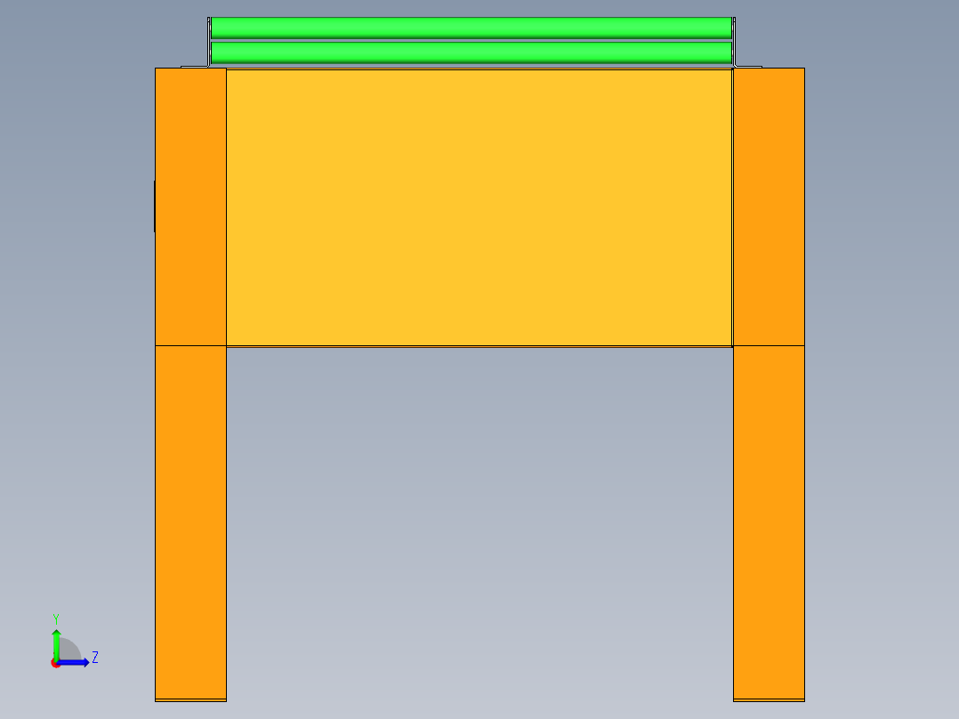1出3机架产品输送链左视图