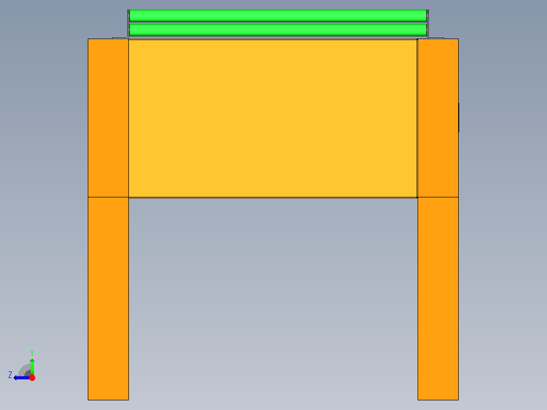1出3机架产品输送链右视图
