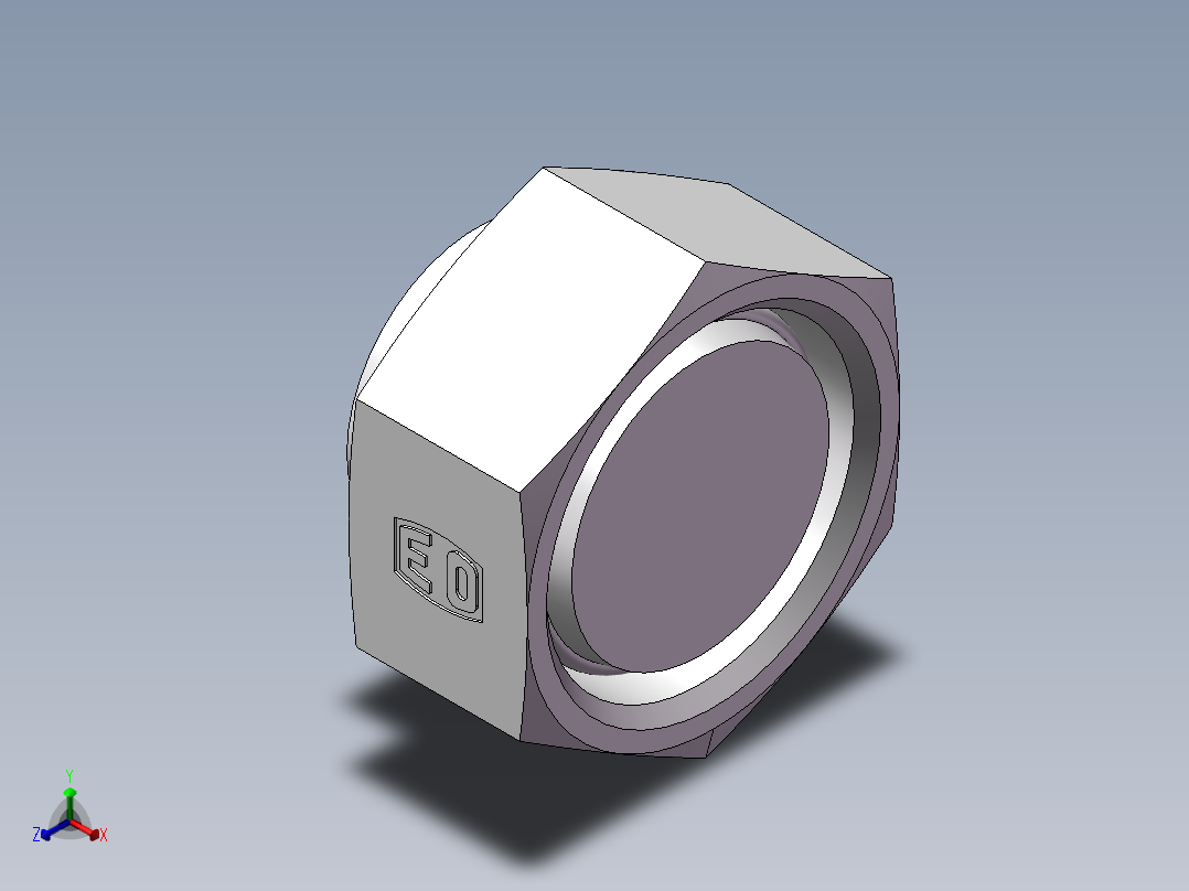 锥孔螺堵、9C-45正等轴测图