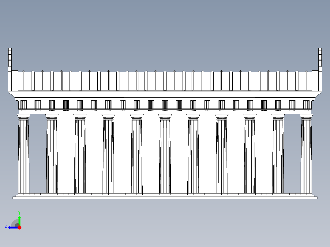 房子、建筑(112)右视图