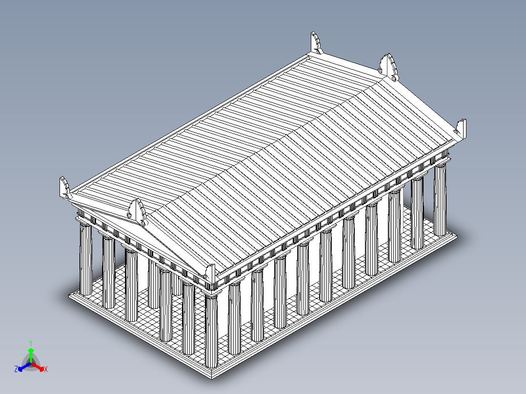 房子、建筑(112)正等轴测图