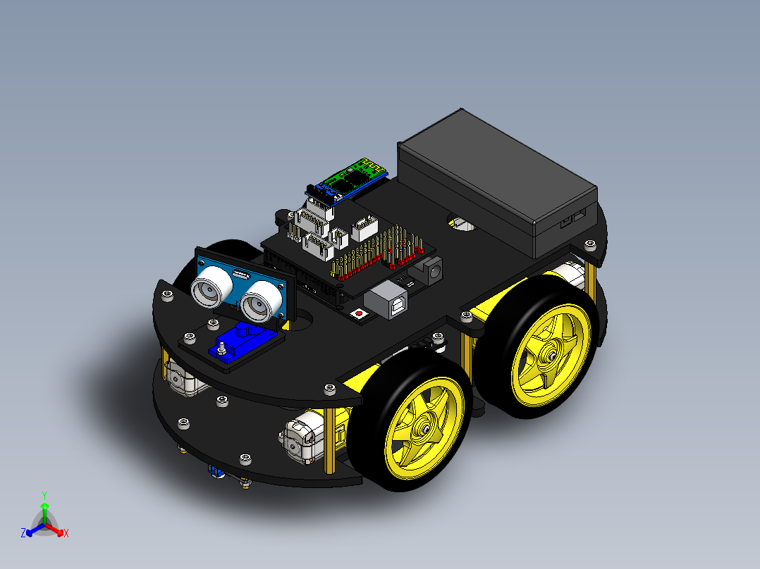 AGV小车、AGV(74)正等轴测图