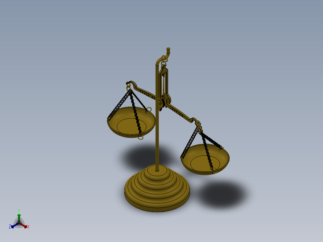 天枰正等轴测图