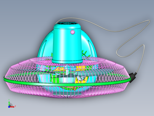 摇头风扇模型前视缩略图