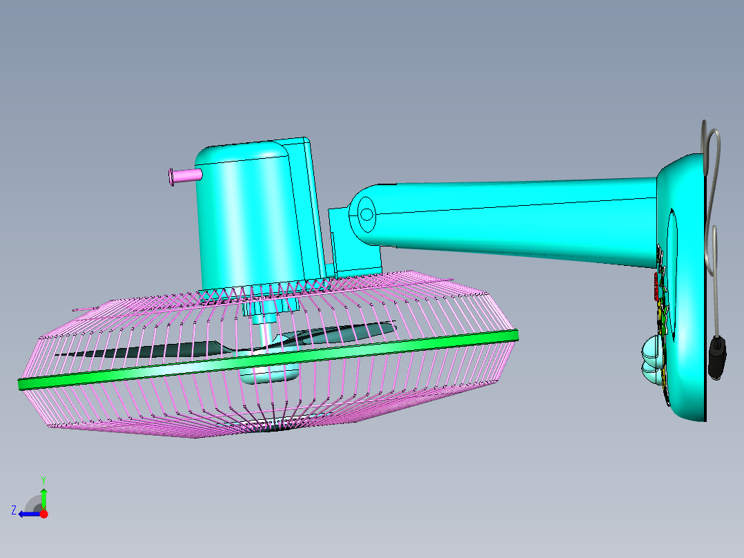 摇头风扇模型右视图