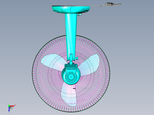 摇头风扇模型俯视缩略图