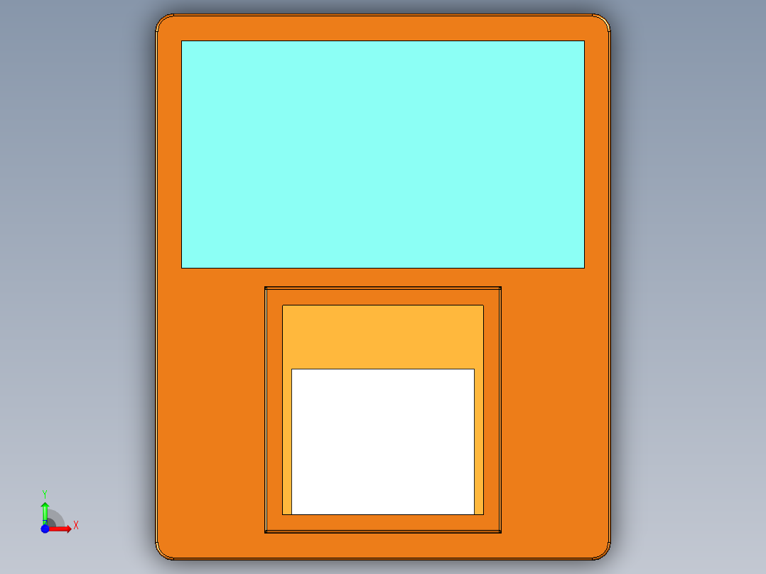 壁挂AED除颤器箱 2前视图