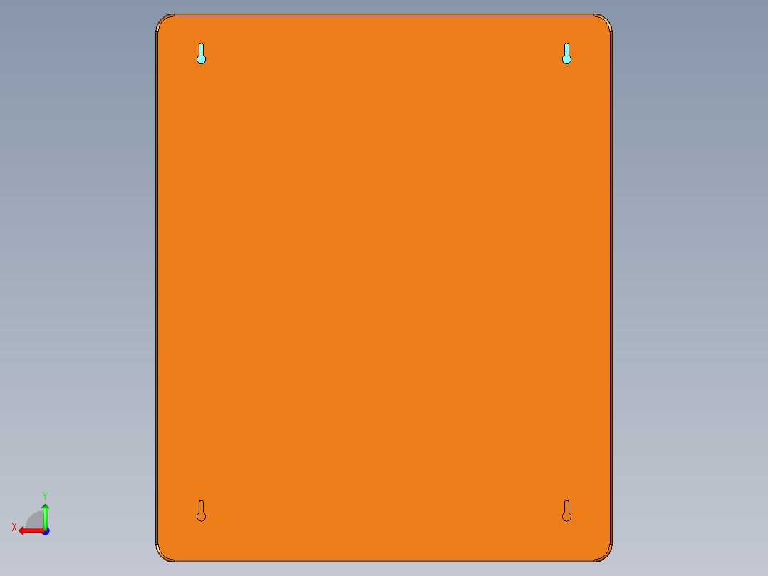 壁挂AED除颤器箱 2后视图