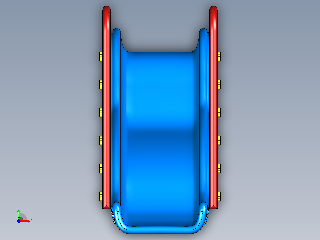 B3004640-微型儿童滑梯模型前视图