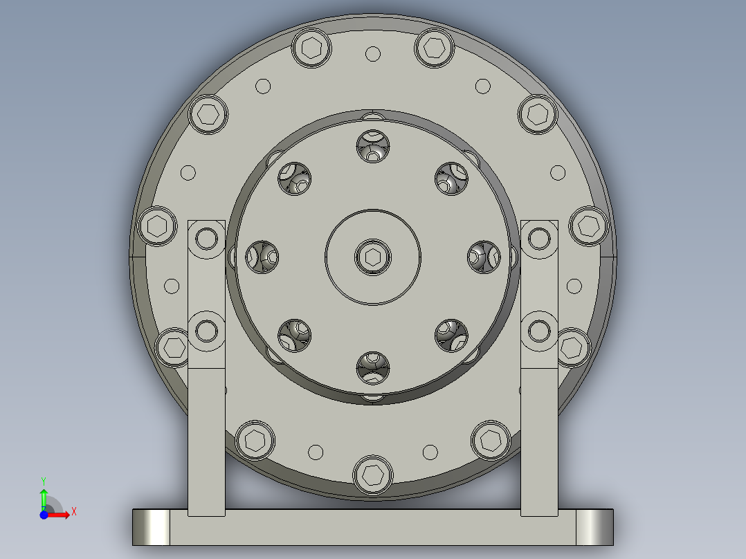 mkii-wip摆线传动结构3D数模图纸 STEP格式前视图