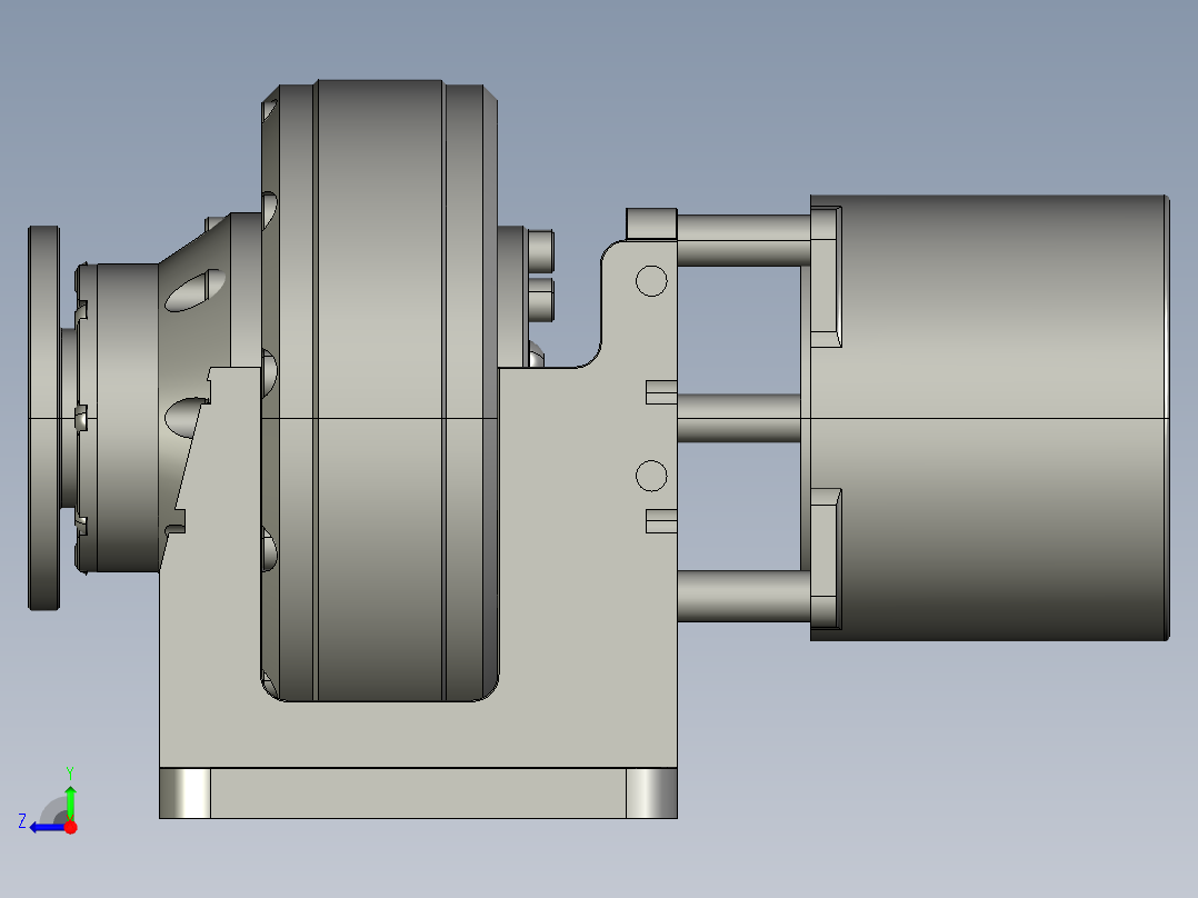 mkii-wip摆线传动结构3D数模图纸 STEP格式右视图