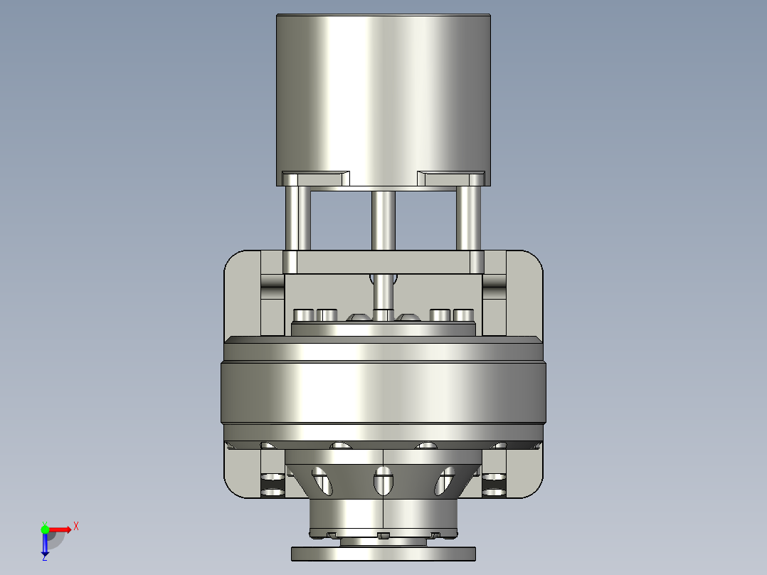 mkii-wip摆线传动结构3D数模图纸 STEP格式俯视图