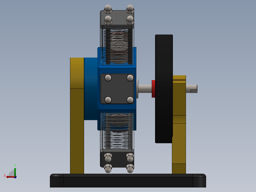 星形发动机后视图