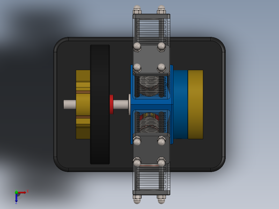 星形发动机俯视图