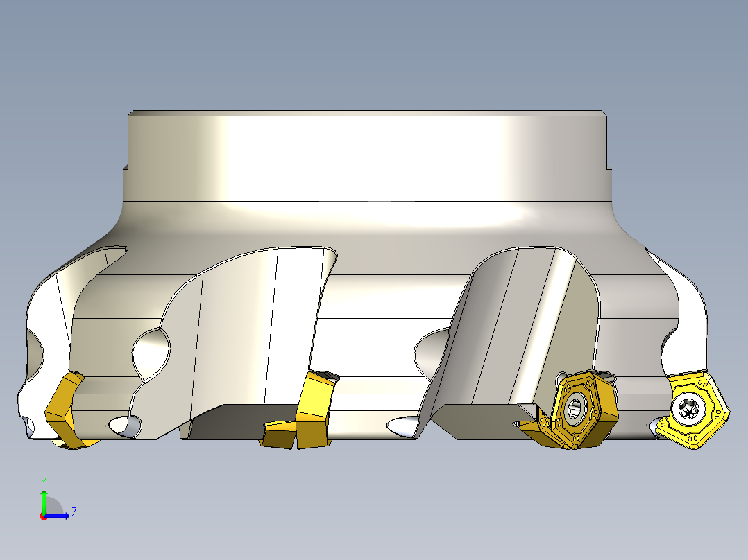 45°面铣刀左视图