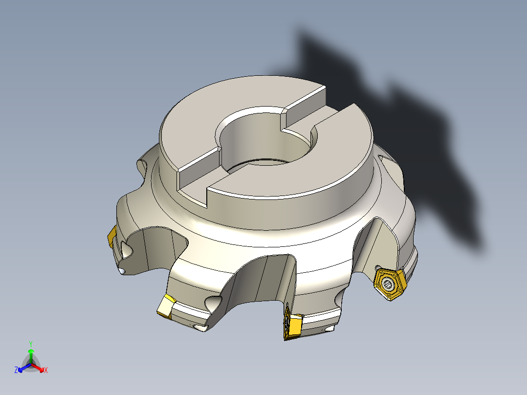 45°面铣刀正等轴测图