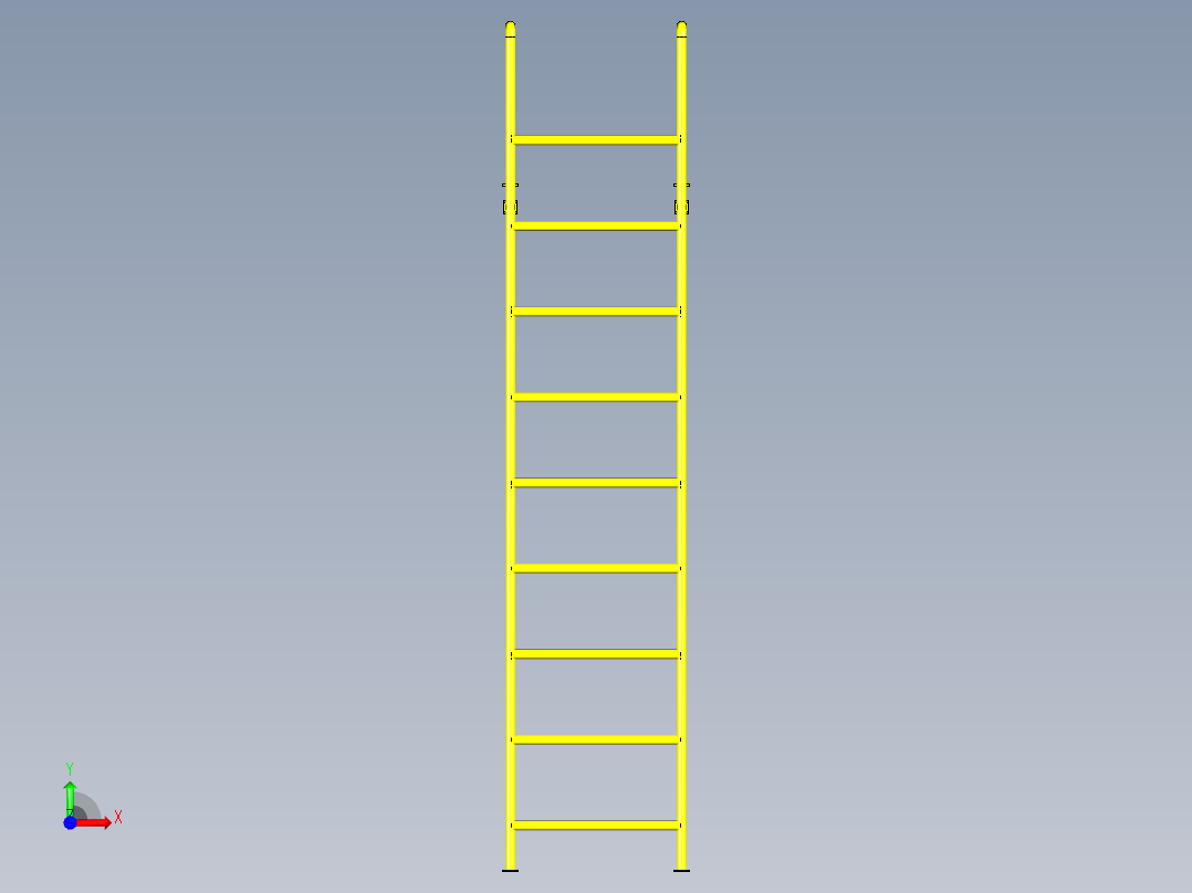 1英寸阶梯管(外径34 x1.5毫米)前视图