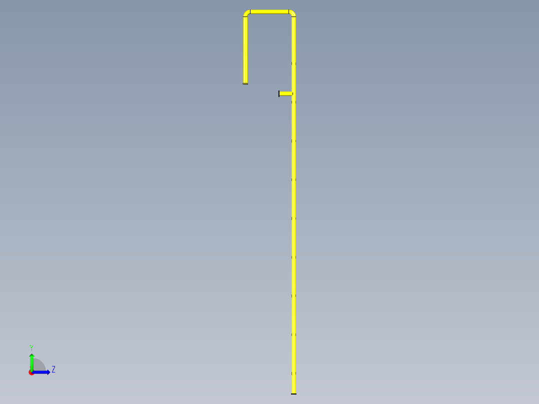 1英寸阶梯管(外径34 x1.5毫米)左视图