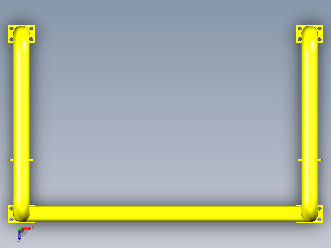 1英寸阶梯管(外径34 x1.5毫米)俯视图