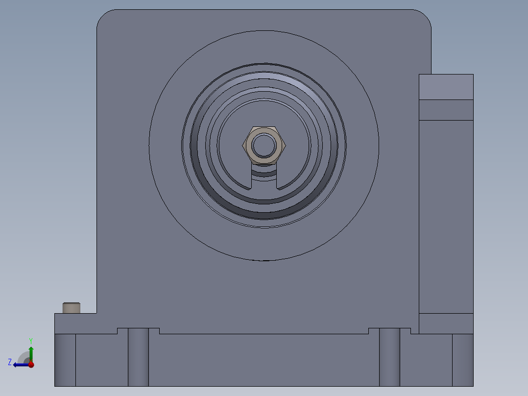 传动轴铣缺口夹具（CAD图+SW三维）右视图