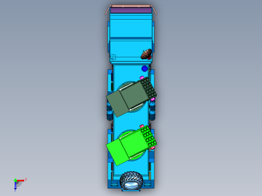 爆轰无声发射载人火箭车俯视缩略图