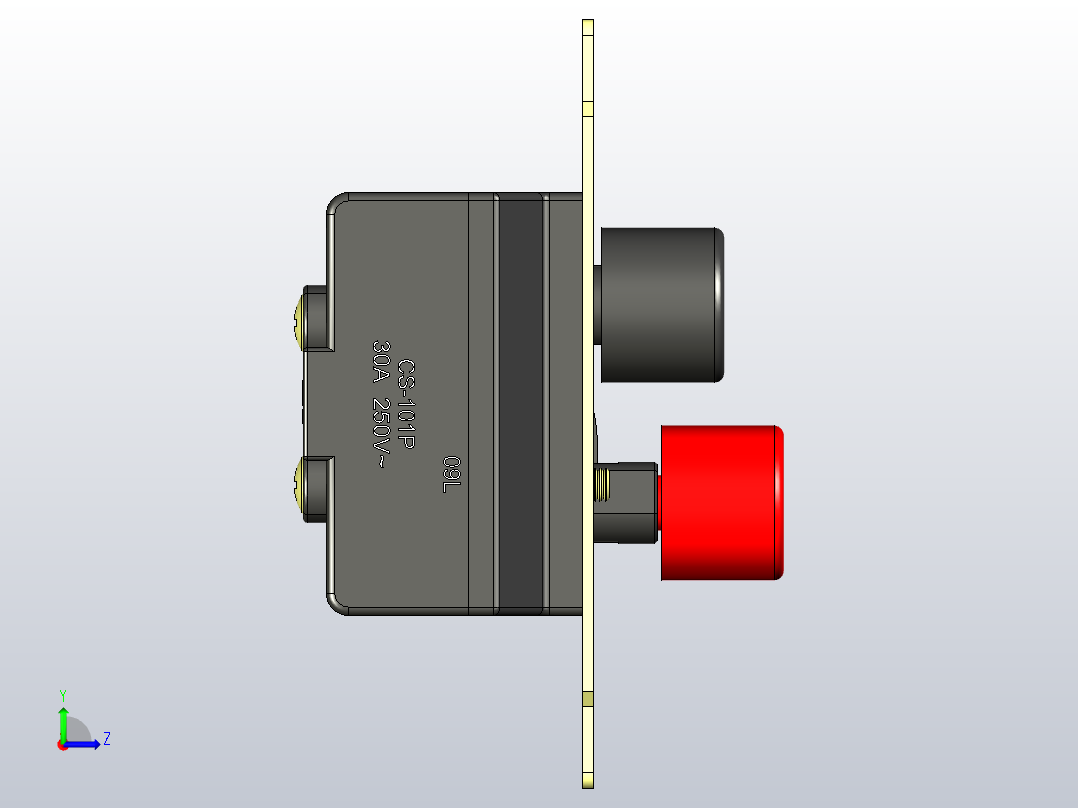 CS-101P - Margirius按钮断续器转换左视图