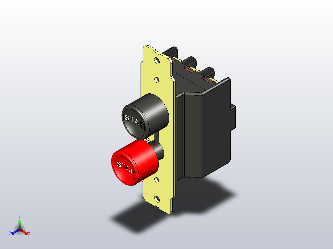 CS-101P - Margirius按钮断续器转换正等轴测图