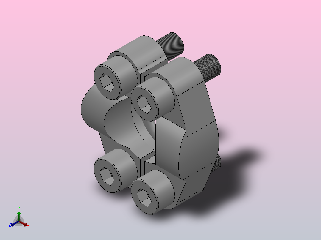A型附接法兰A20-3正等轴测图