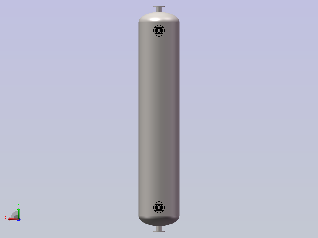 缠绕式螺旋管换热器后视图