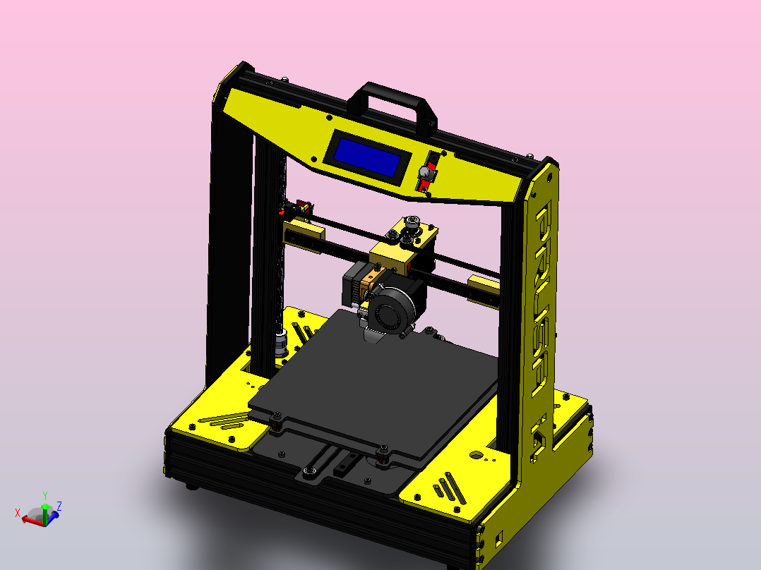 rusa-i4-3d打印机主视图