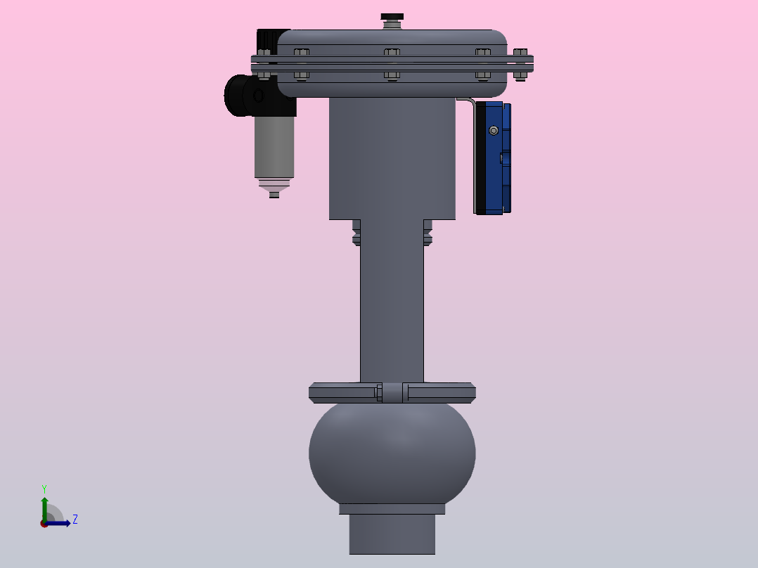 DTG-01-L型数字式调节阀(3277)[DTG-01-DN80]左视图