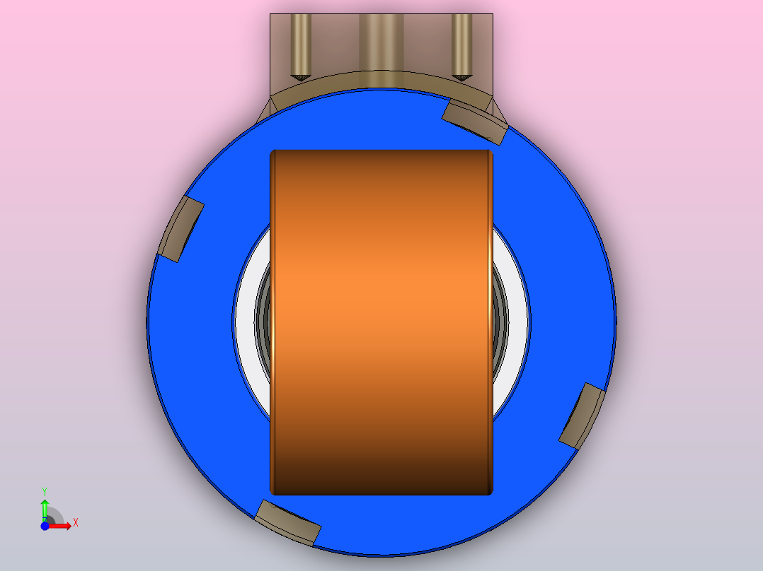 液压油缸前视图