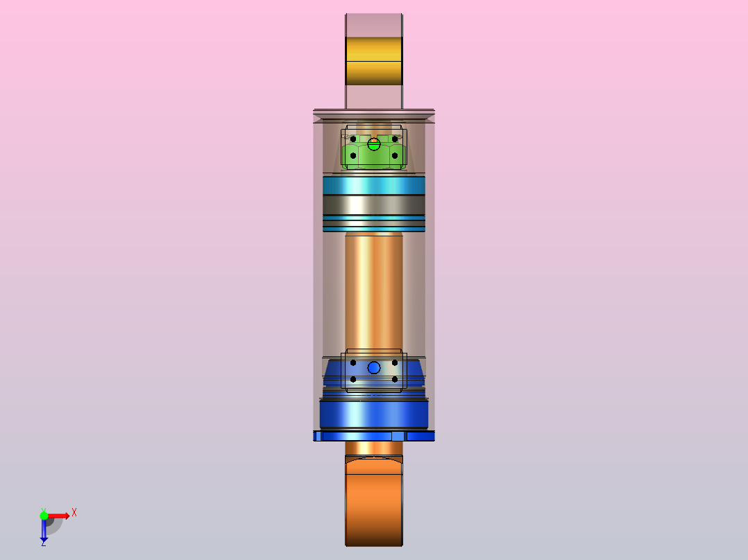 液压油缸俯视图