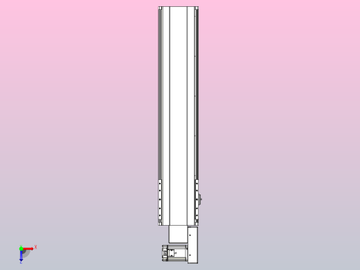 皮带直线轴半封闭可选导轨TPA-HNB-202D-140-L750-MR-Y-P75-N3俯视缩略图