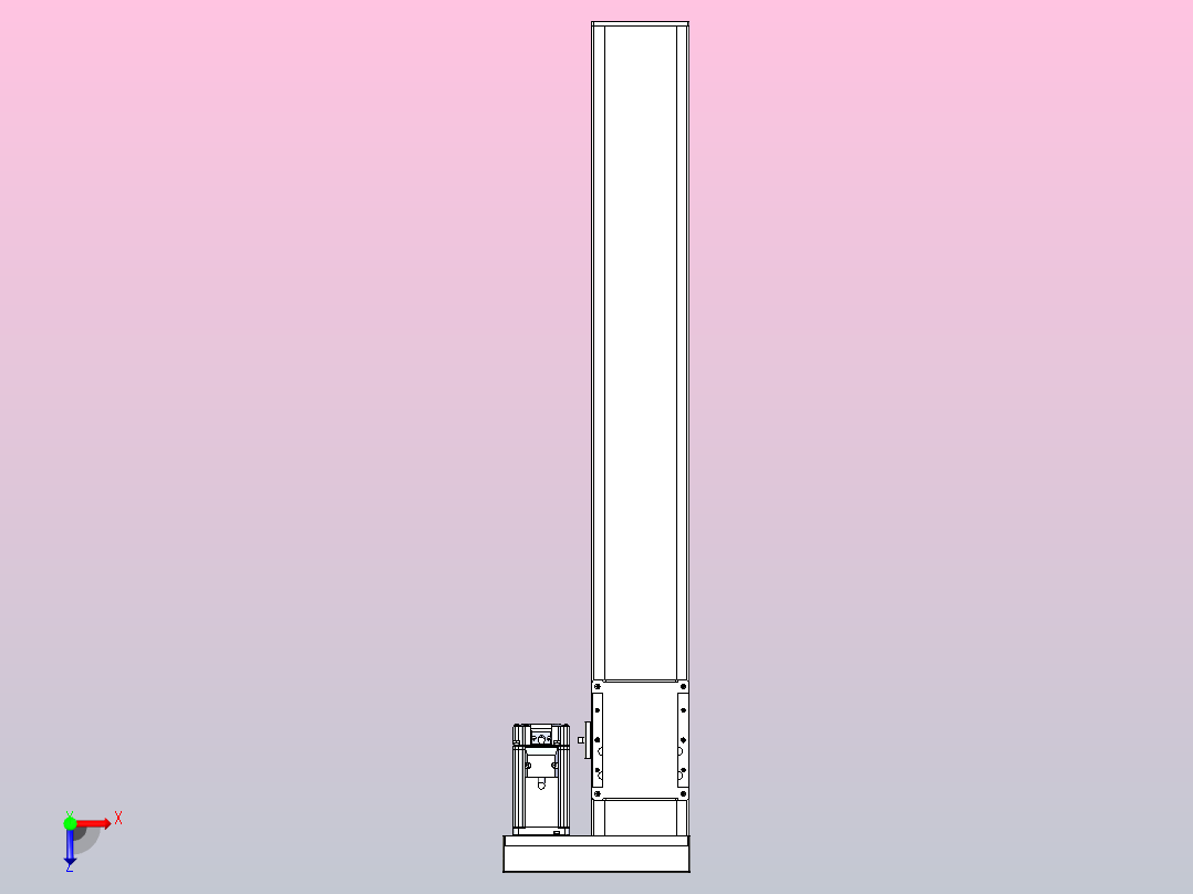 滚珠丝杠直线轴带导轨全封闭TPA-HCR-105D-1610C-L650-ML-C-P40-N3俯视图