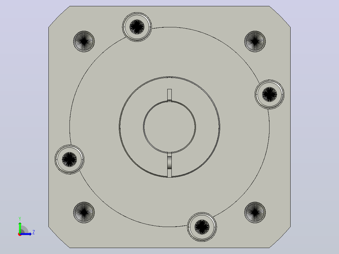 间隙减速器gearbox_gbx120008k_gbk_120_100_3_f左视图