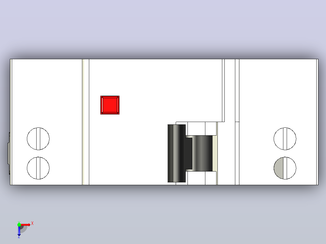 双极开关BV-DN _(1P+N)三菱电子俯视图