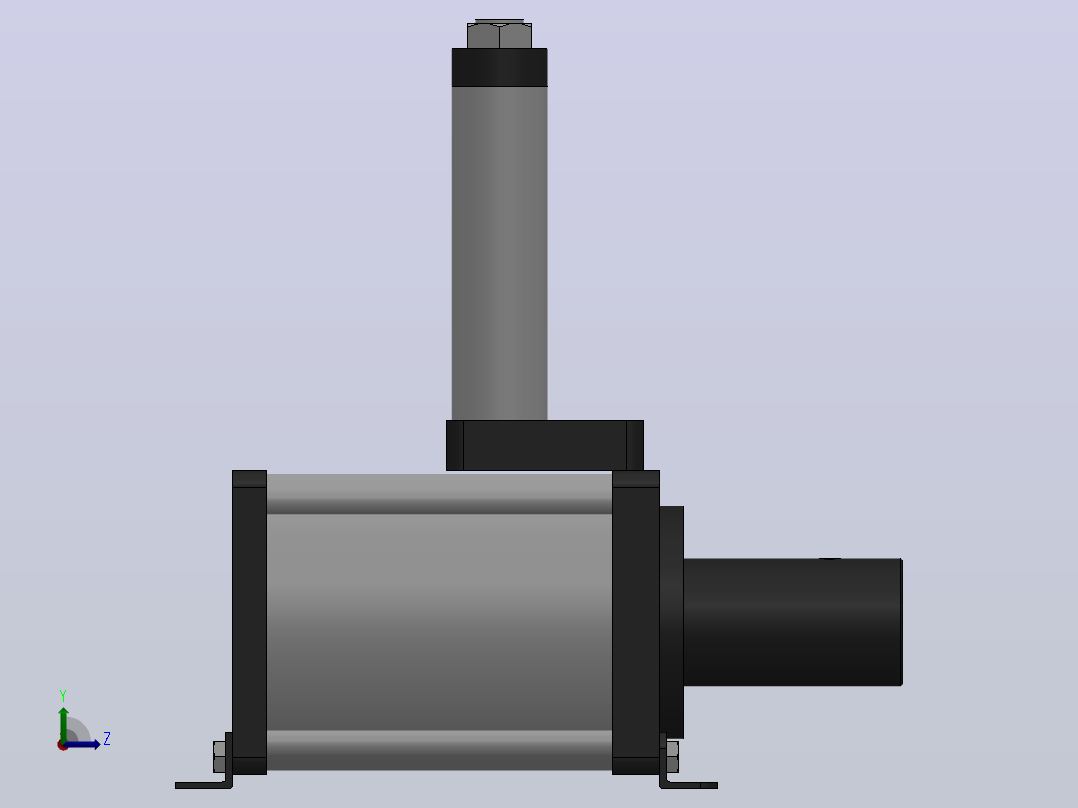 MHB预压式增压器[MHB-80-28-M-70-S1]左视图