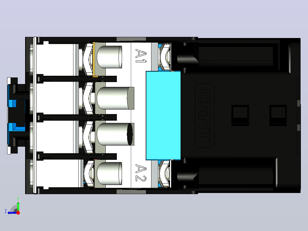 CJX2-18交流接触器三维模型202204右视图
