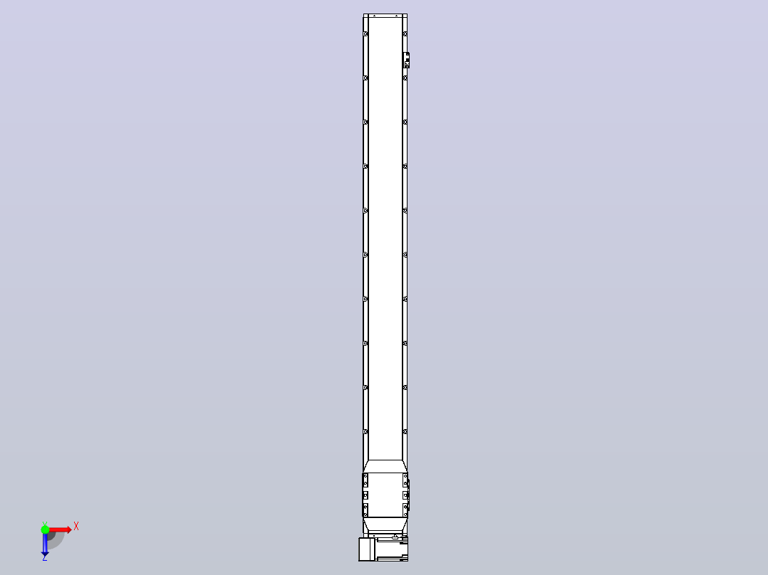 机器人皮带驱动直线轴TPA-GCB-150-P80-L1450-LU-M75-N3俯视图