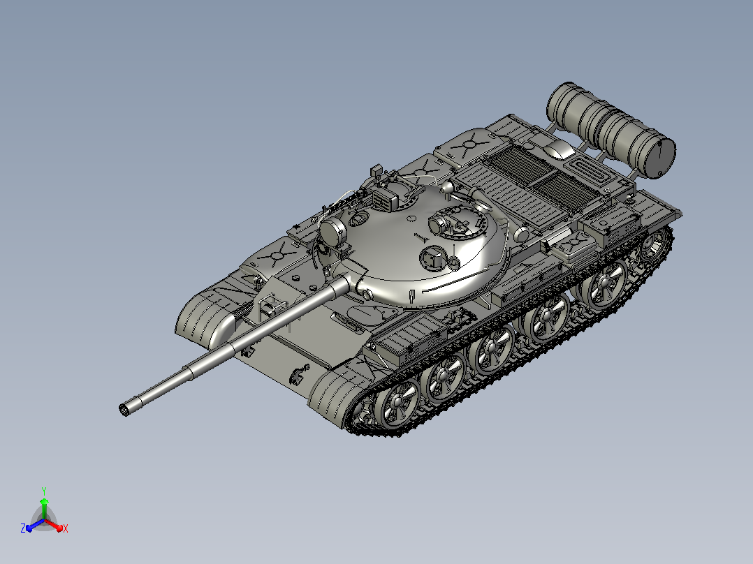 T-62A坦克(1)主视图