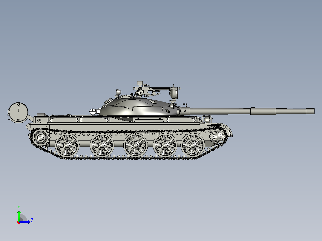 T-62A坦克(1)左视图