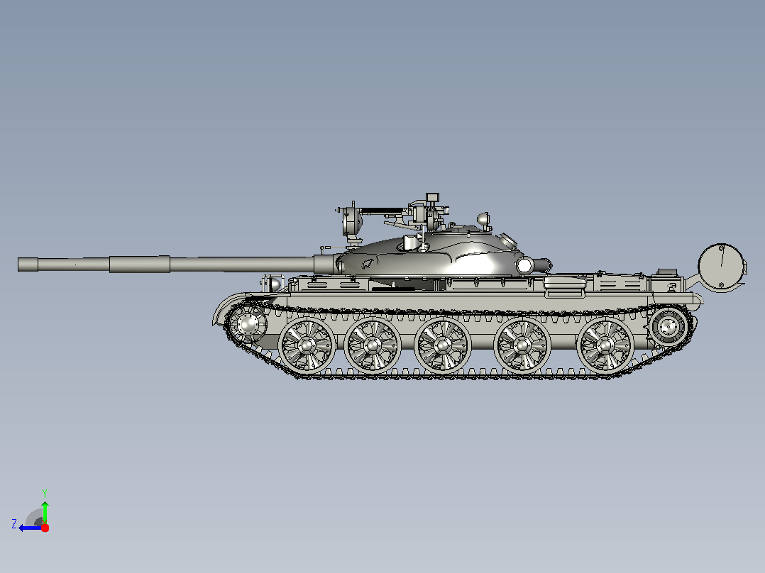 T-62A坦克(1)右视图
