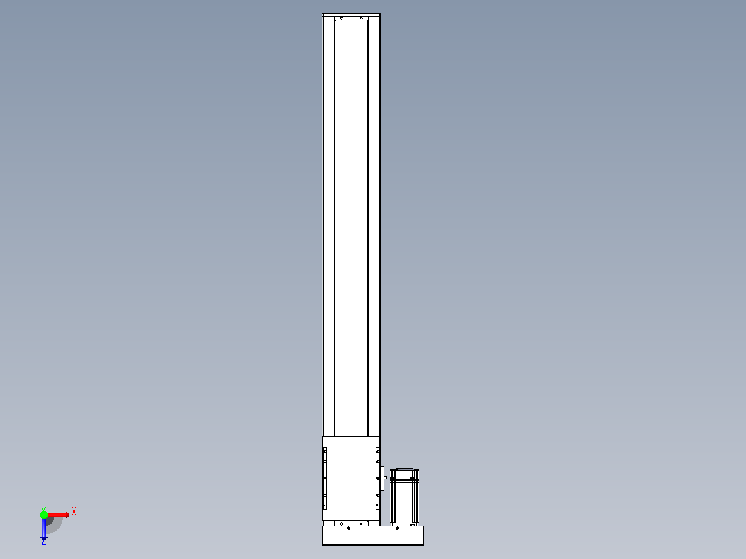 滚珠丝杠直线轴带导轨全封闭TPA-HCR-120D-1610C-L850-MR-C-P40-N3俯视图