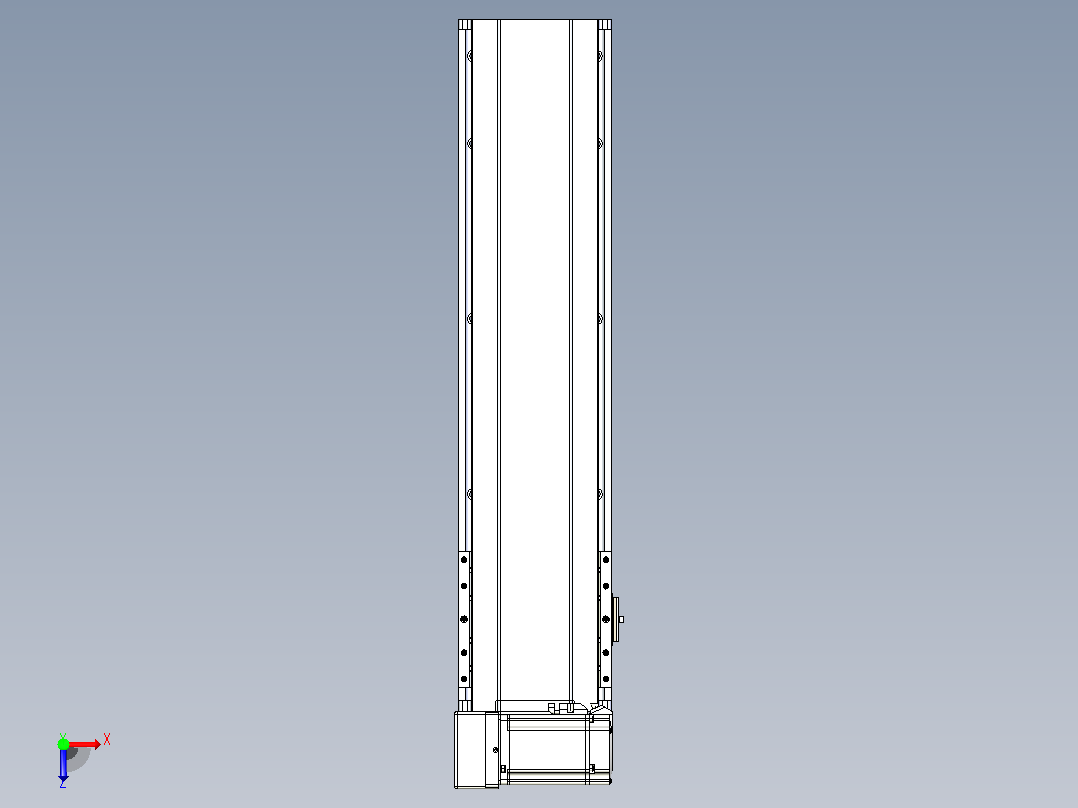 皮带直线轴半封闭可选导轨TPA-HNB-175D-140-L500-LU-C-P75-N3俯视图