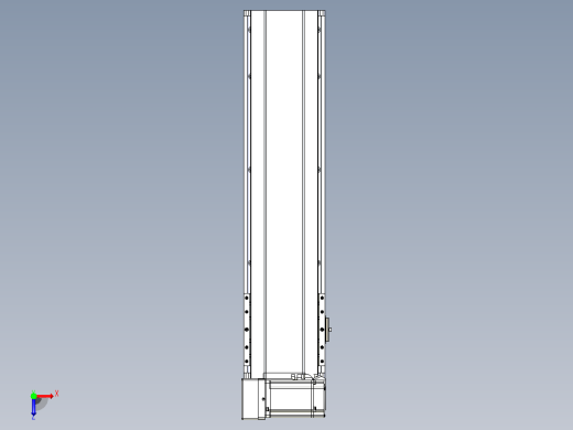 皮带直线轴半封闭可选导轨TPA-HNB-175D-140-L500-LU-C-P75-N3俯视缩略图